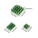 Green 3 In 1 Heat Sink Set Aluminum For Raspberry Pi 4B
