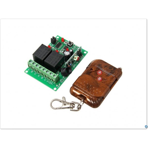 12V Two Channel Rf Wireless Relay Module With Remote Control
