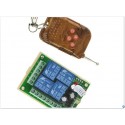 Wireless Relay 12V 4 Channel With Rf Keychain Remote