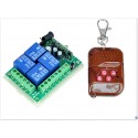 Wireless Relay 12V 4 Channel With Rf Keychain Remote