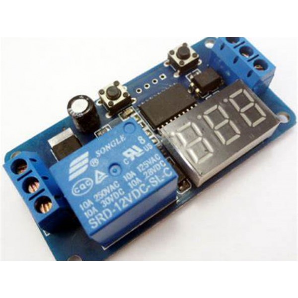 Dc 12V Led Display Digital Delay Timer Control Switch Module Plc