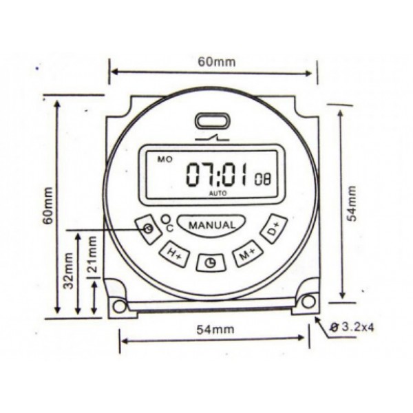 Din Rail Time Switch Microcomputer Ac 240 V Lcd Digital Display Programmable Electronic Timer Switch