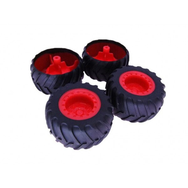 2*38Mm Rubber Tires Wide Wheels For Diy Toy Car Off Road Truck Crawler Buggy Model