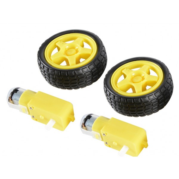 65Mm Robot Wheel For Bo Motors (Yellow)
