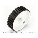 7X2 Cm Wheel 6Mm Shaft Gear Motor White Color