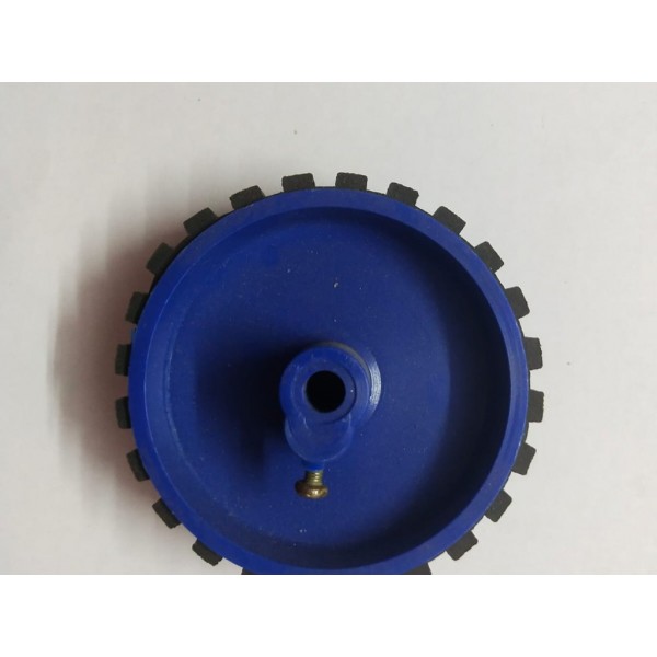 7X2 Cm Wheel 6Mm Shaft Gear Motor Blue Color