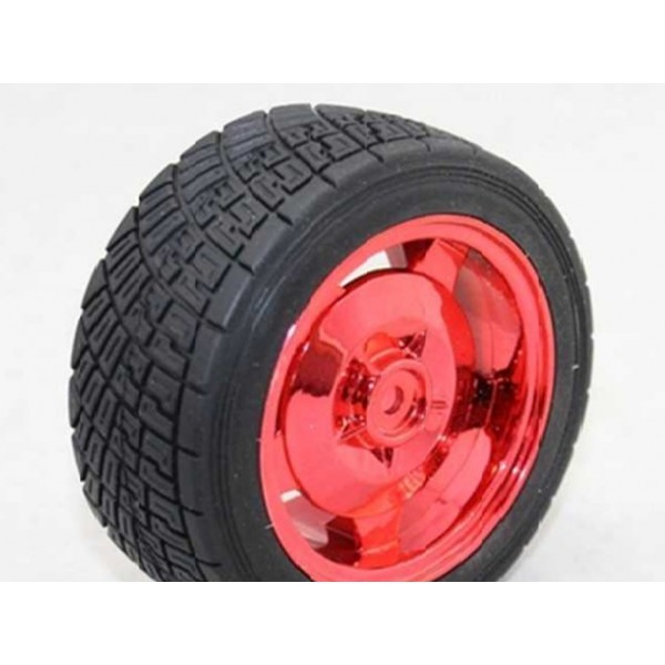 83Mm Large Robot Smart Car Wheel 35Mm Width Surface Red