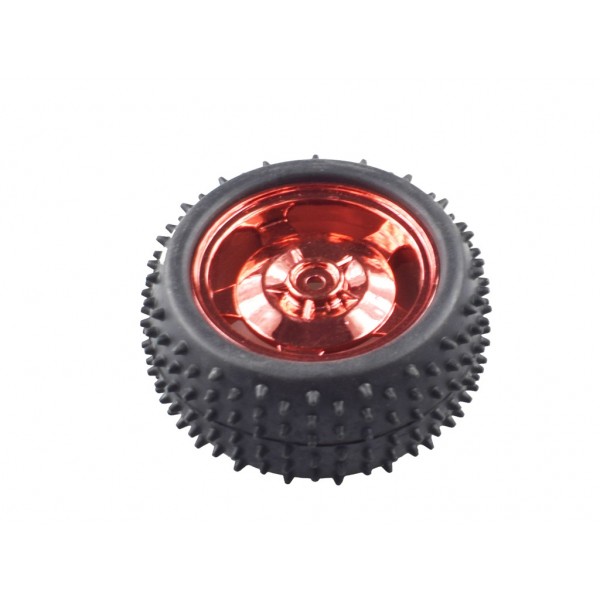 85Mm Large Robot Smart Car Wheel 38Mm Width Surface Red Pink