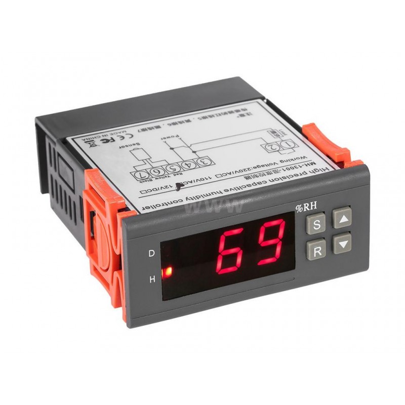 Mh13001 10A 220V High Precision Intelligent Digital Humidity Controller Humidification Mode Dehumidification Mode Automatic Humidity Control