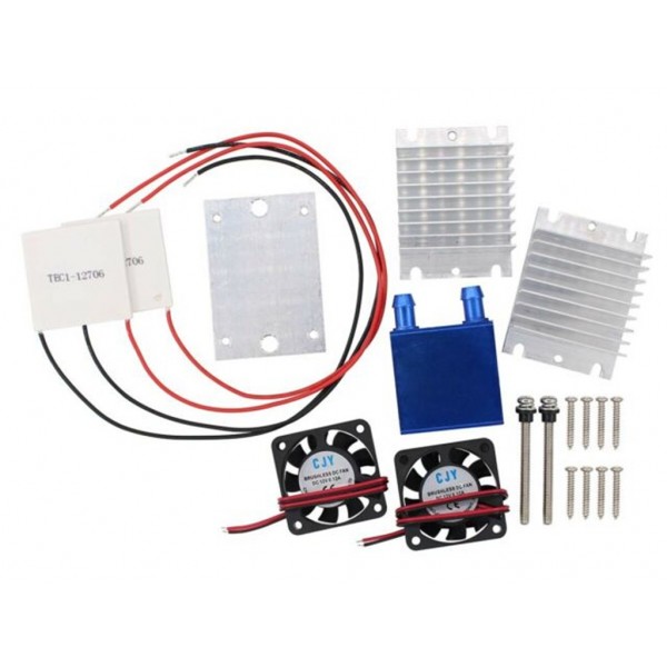 Thermoelectric Peltier Refrigeration Cooling System Water Flow Diy Kit With Tec1 12706 Peltier Modlue 2 Nos