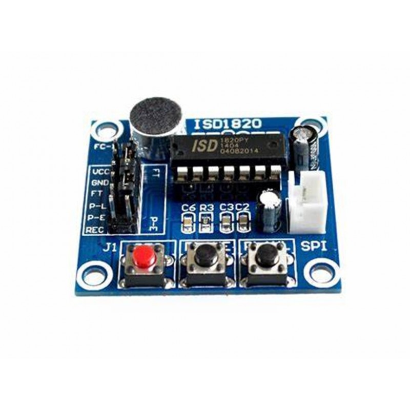 thumbnail image 2 of ISD1820 Voice Recorder And Playback Module | 10-Second Recording Board For DIY Projects & Electronics 2 of 5