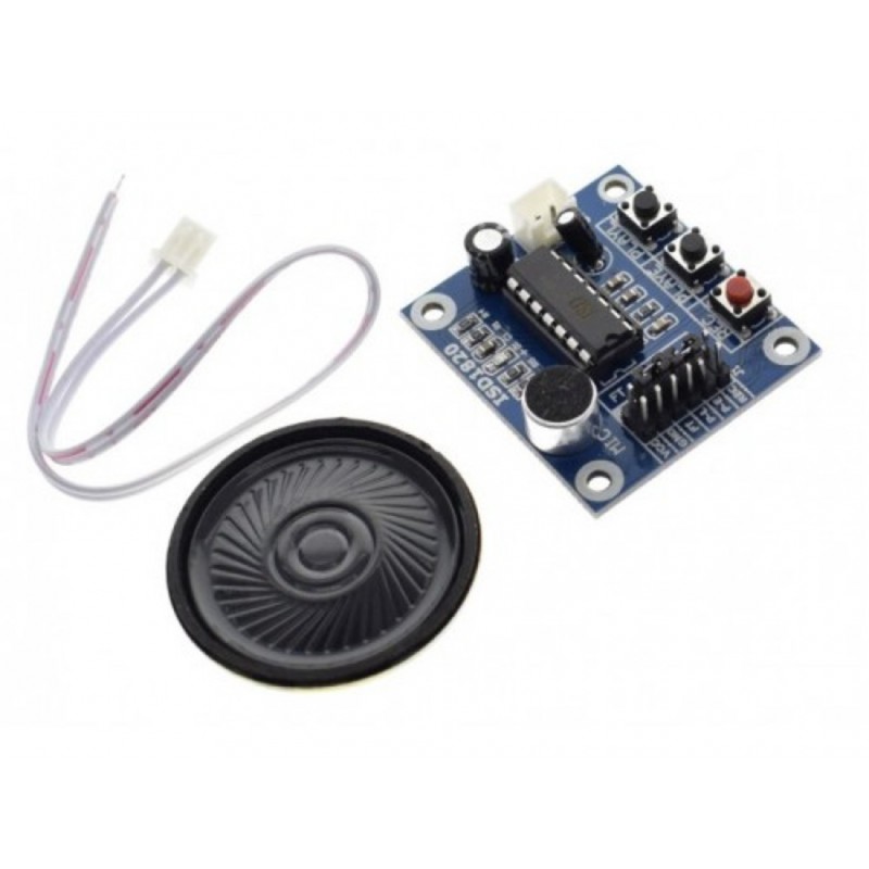 Isd1820 Recording Module Single Voice Board With On Board Mic And Loud Speaker