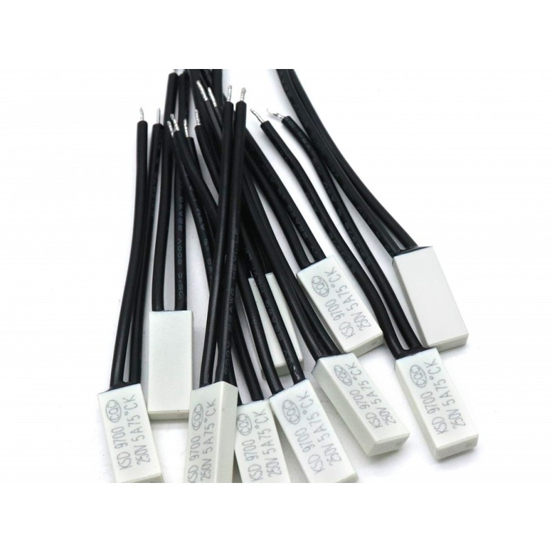 Normally Closed Ksd9700 Metal Case 60 Degrees Temperature Sensor 5A 250V Temperature Control Switch
