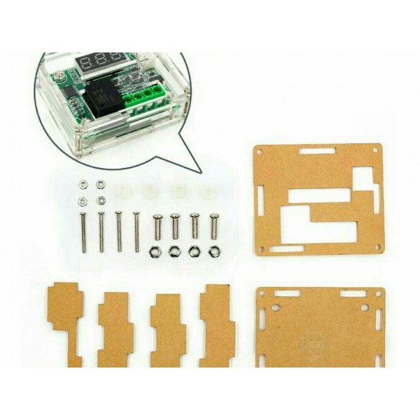 Xh W1209 12V Digital Temperature Controller Module W Display And Ntc Temp Sensor With Acrylic Case Shell