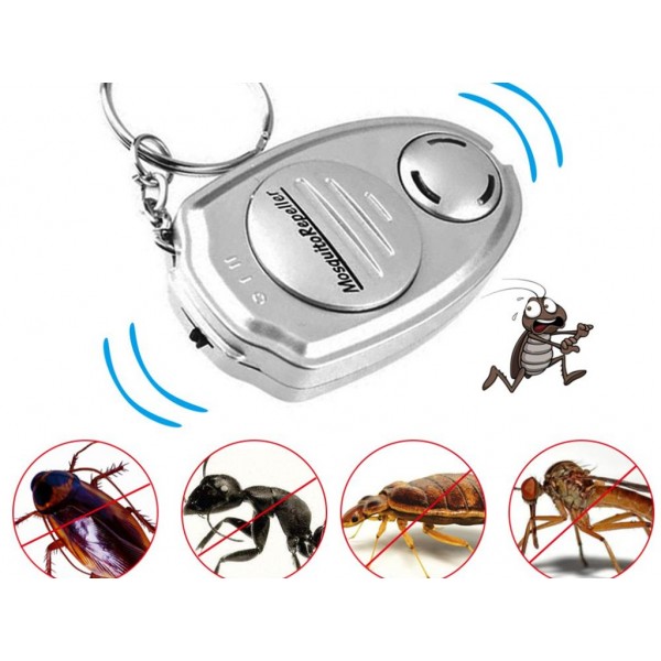 Keychain Mini Electronic Ultrasonic Mosquito Repellent Easy Carry 