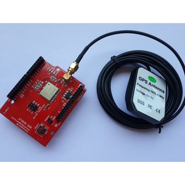 Arduino Uno R3 Skg13C Gps Shiled With 3 Meter External Antenna