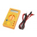 Digital Multimeter Small Yellow Color Lcd Ac Dc Measuring Voltage Current