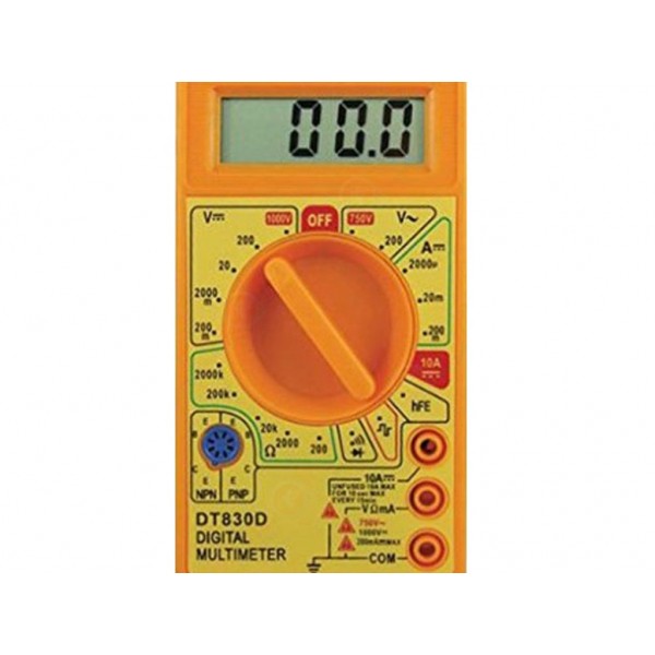 Digital Multimeter Small Yellow Color Lcd Ac Dc Measuring Voltage Current