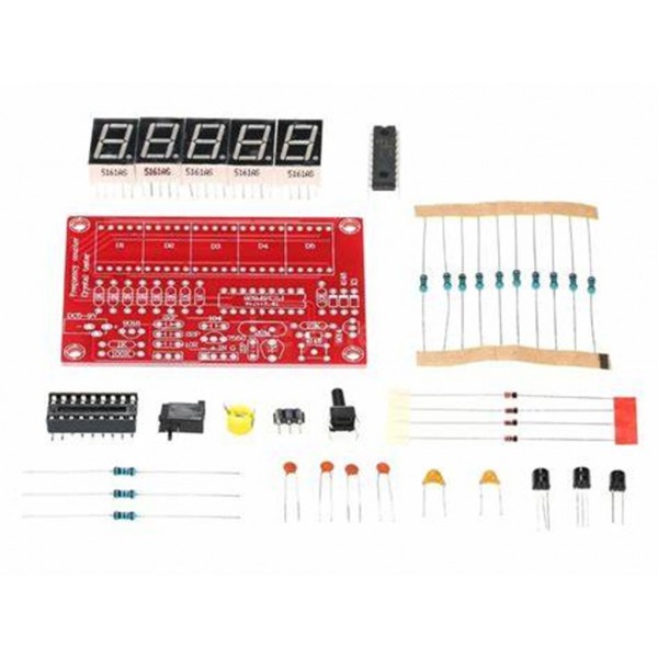 1Hz 50Mhz Frequency Meter Crystal Oscillator Measurement Frequency Measurement Five Digital Tube Display Diy Kit